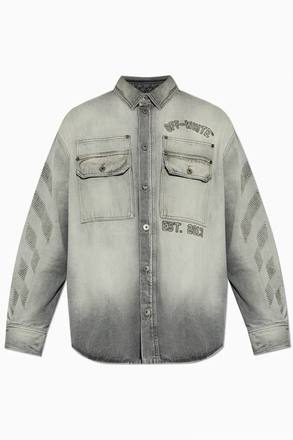 GREY Denim shirt with pockets
