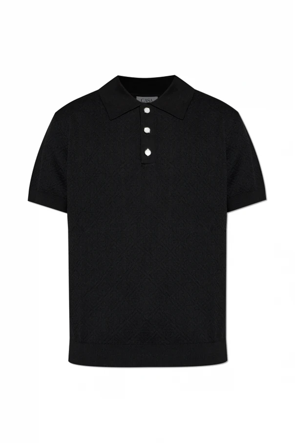 SCHWARZ Poloshirt mit Monogramm