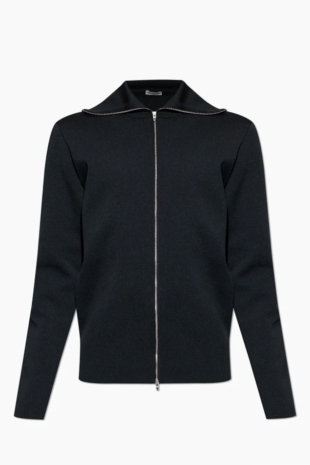 BLACK Sweatshirt with a collar