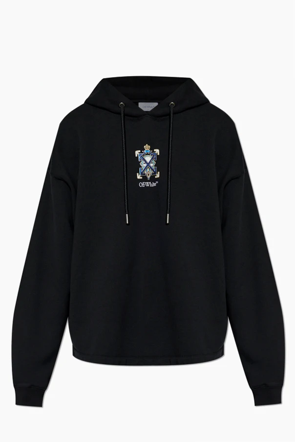 BLACK Sweatshirt with a colorful print and shimmering sequins