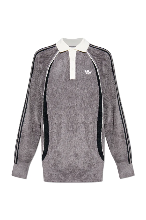 GREY Polo with embroidered logo