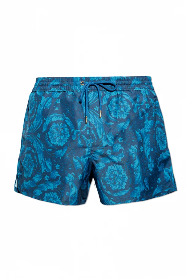 NIEBIESKI Szorty kąpielowe ze wzorem `barocco`