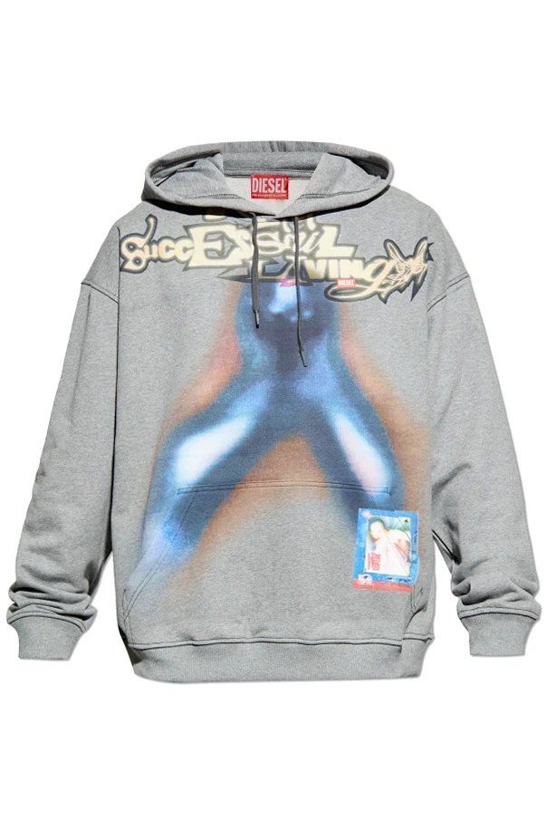 SZARY Bluza `S-BOXT-HOOD-V4`