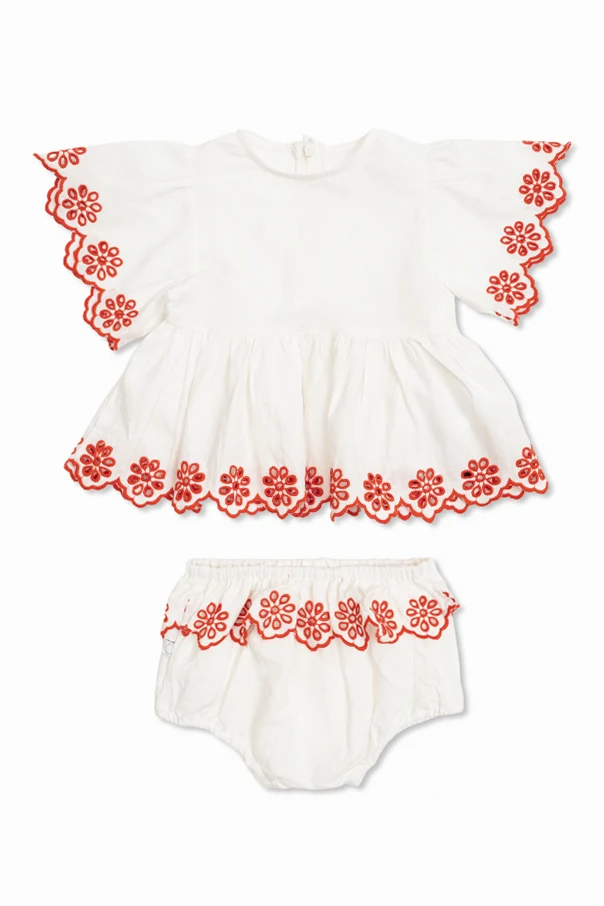 WHITE Dress with embroidery