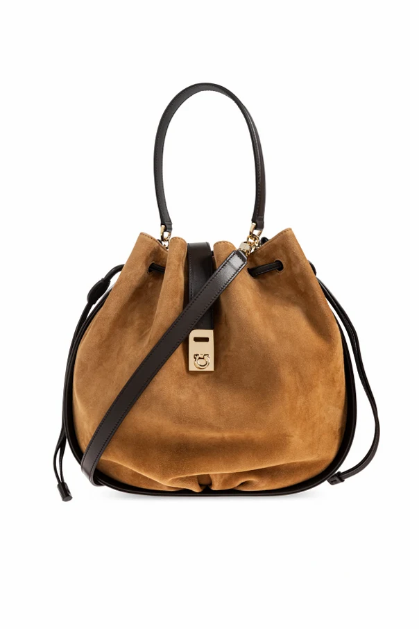 beige "Hug" bucket tote bag
