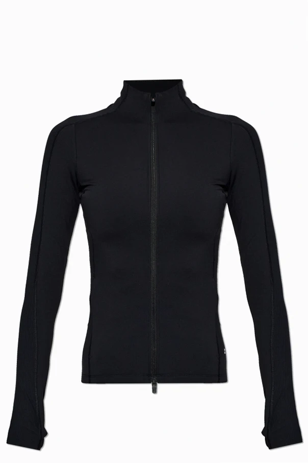 BLACK Training sweatshirt with zip closure