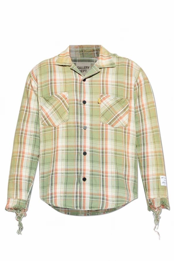 ZIELONY Koszula ze wzorem w kratę