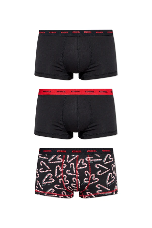 BLACK Three-pack of boxer briefs ‘DAMIEN-GFT-UTLT-3PACK’