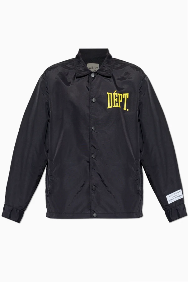 CZARNY Kurtka z logo