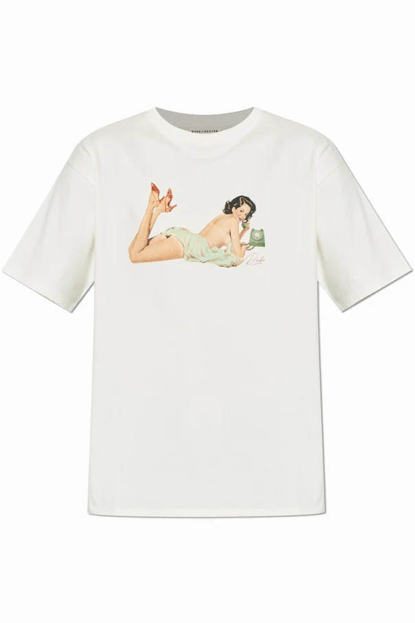 kremowy Bawełniany t-shirt