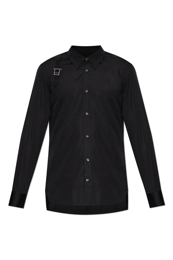 SCHWARZ Hemd mit Applikation