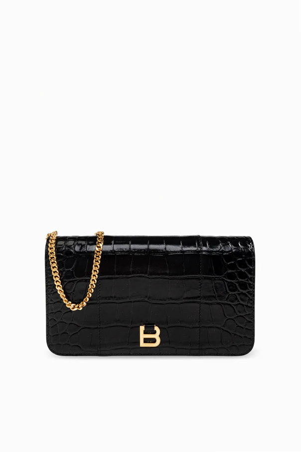 BLACK Leather phone case with belt