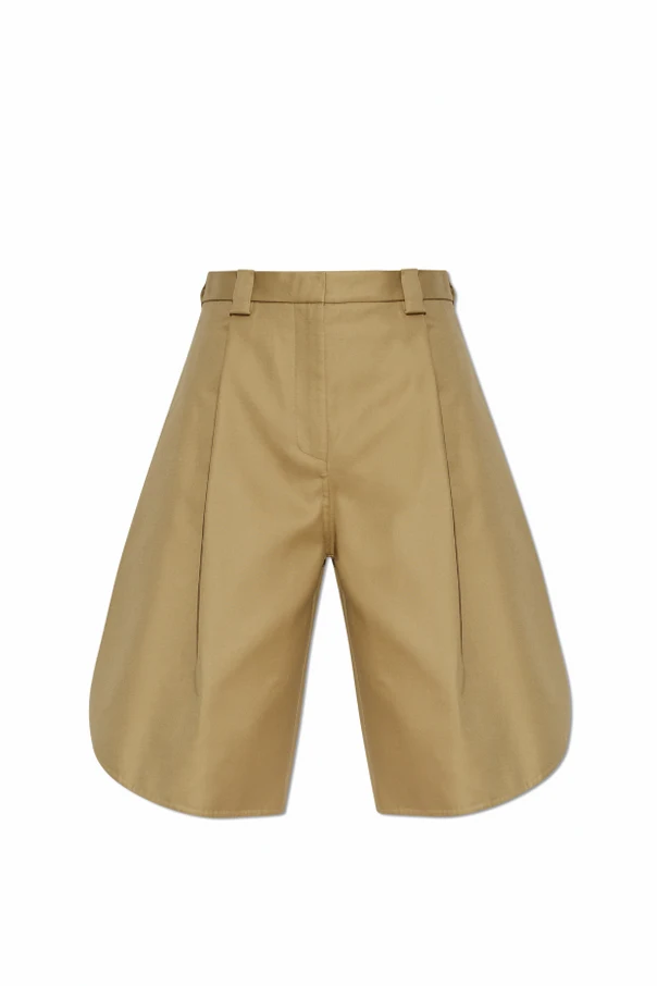 beige Wide-leg shorts