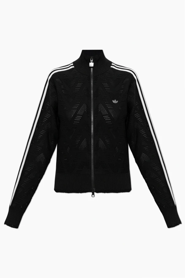 BLACK Sweatshirt with logo applique
