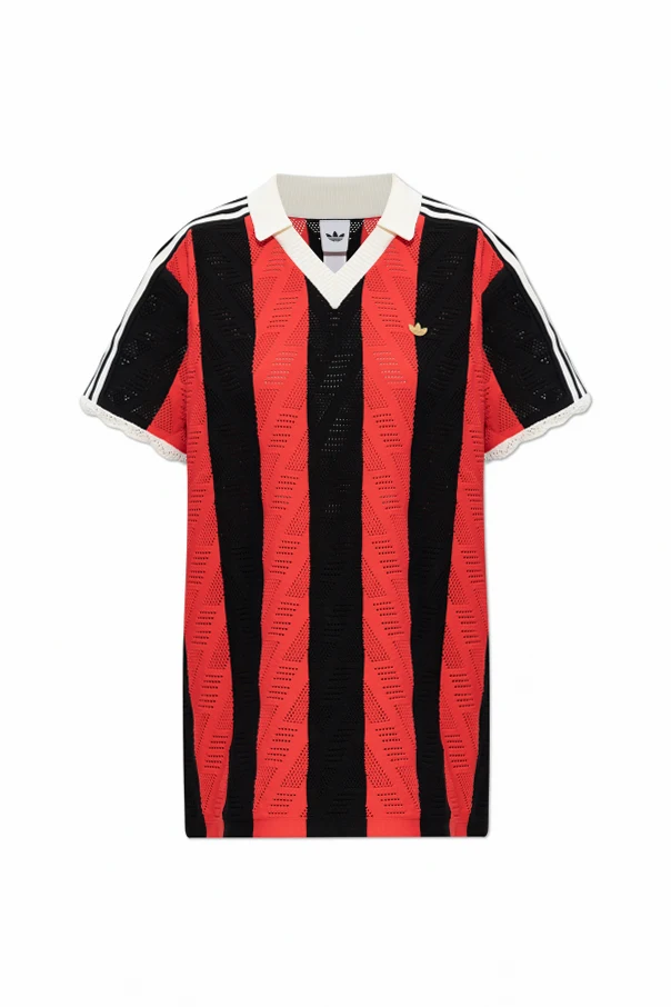 RED Polo shirt with appliqué logo