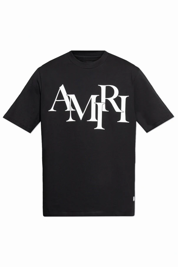 CZARNY T-shirt z nadrukowanym logo