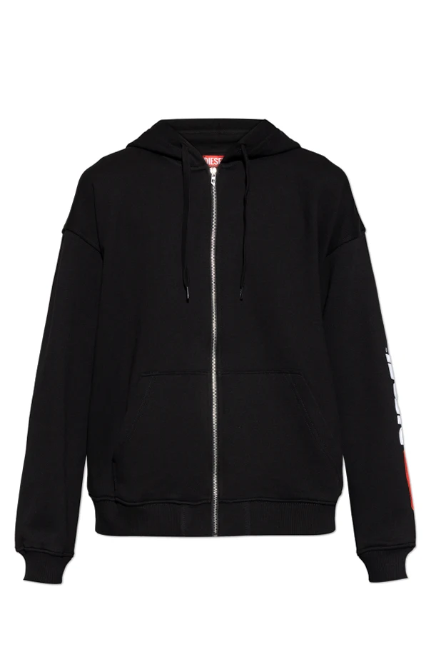 CZARNY Bluza `S-BOXT-ZIP-HOOD-DIV`