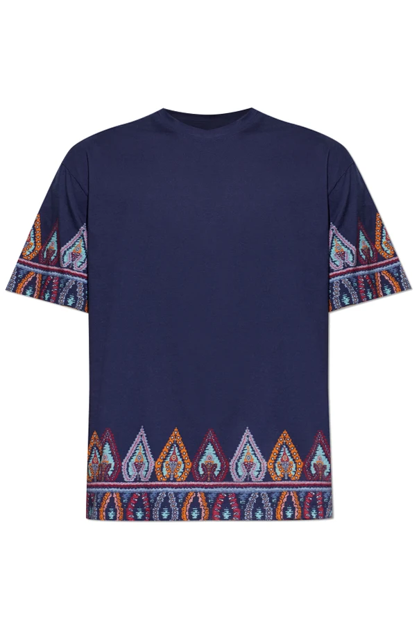 MARINEBLAU T-Shirt mit Muster