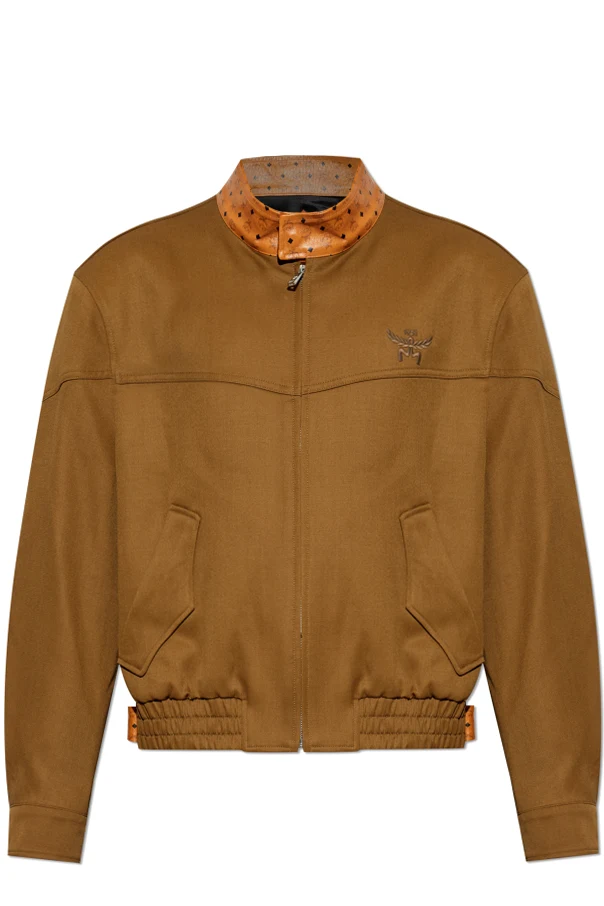 BROWN Wool jacket with logo