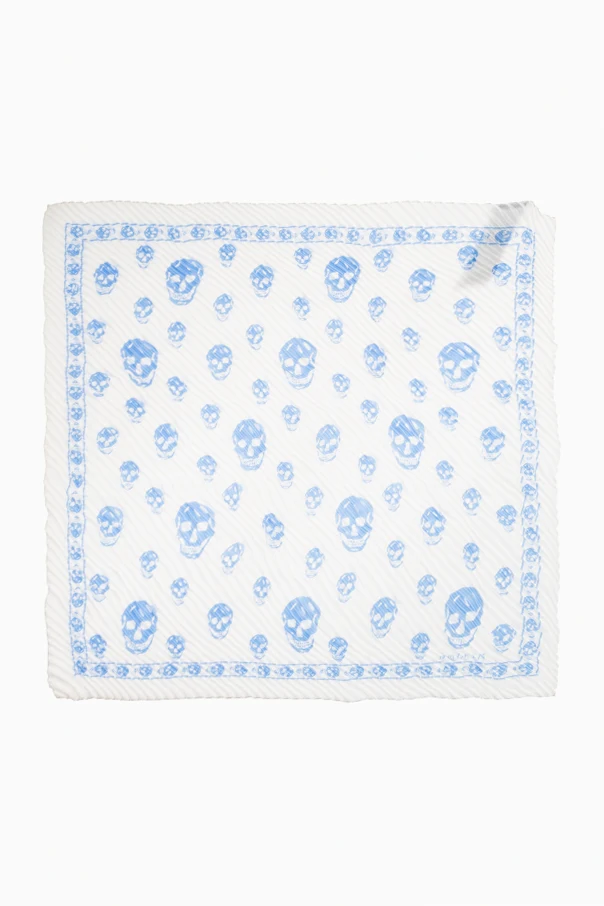 light blue Pleated scarf