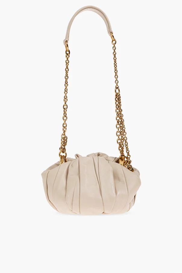 BURGUNDY  ‘Plissé’ shoulder bag