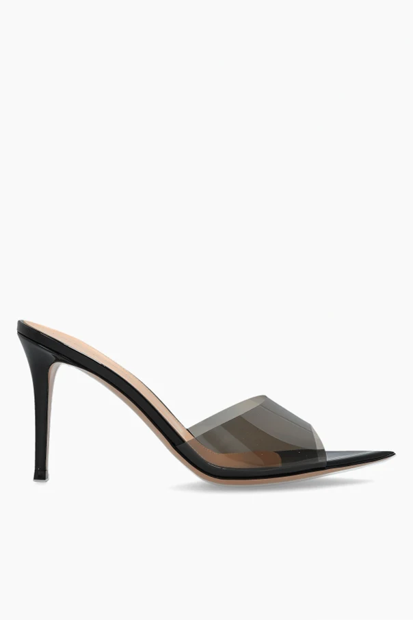 BLACK “Heeled Mules ‘Elle 85’”