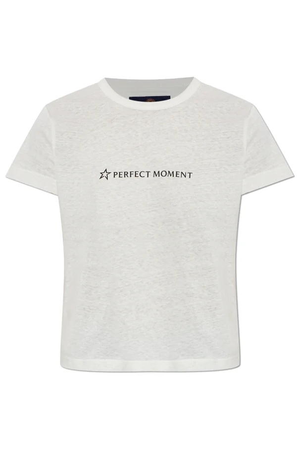 WEISS T-Shirt mit aufgedrucktem Logo