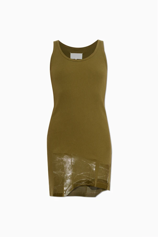 GREEN Asymmetrical dress