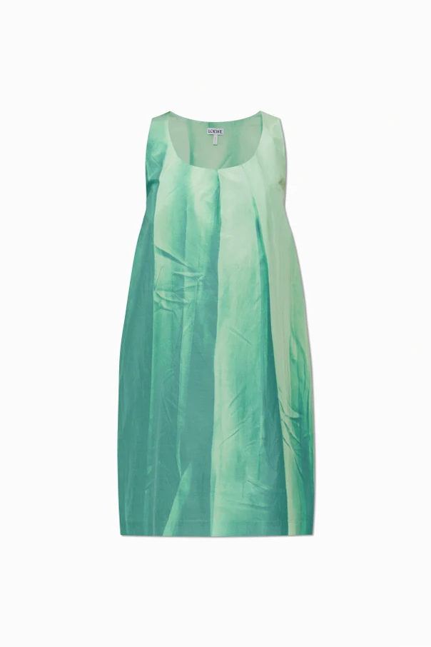 GREEN Short sleeveless dress