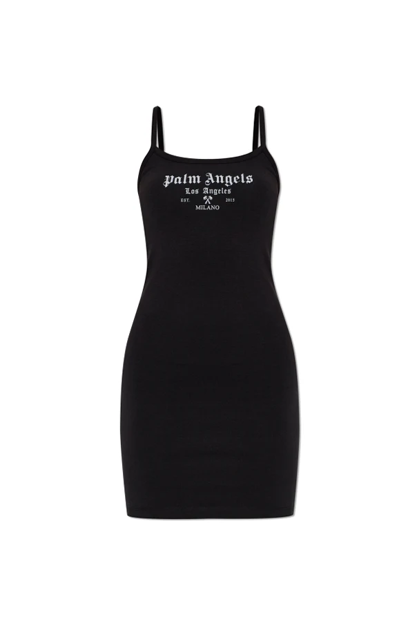 BLACK Short dress with straps