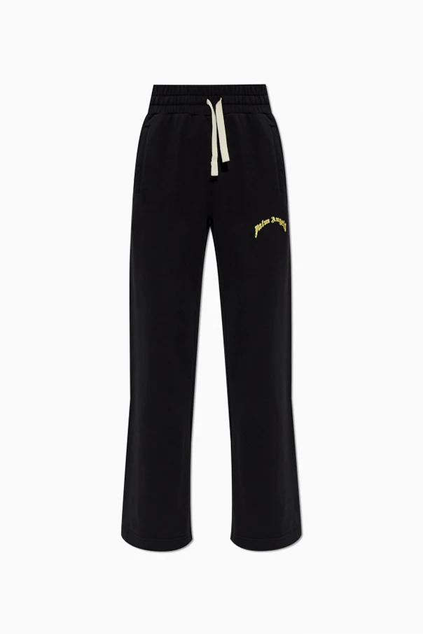 BLACK Sweatpants with printed logo