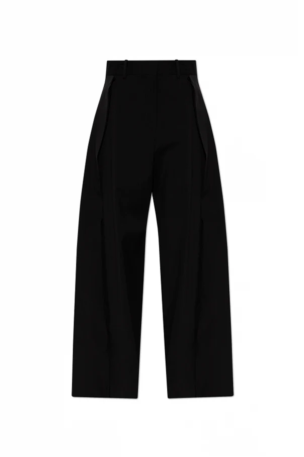 BLACK Wool wide-leg pants