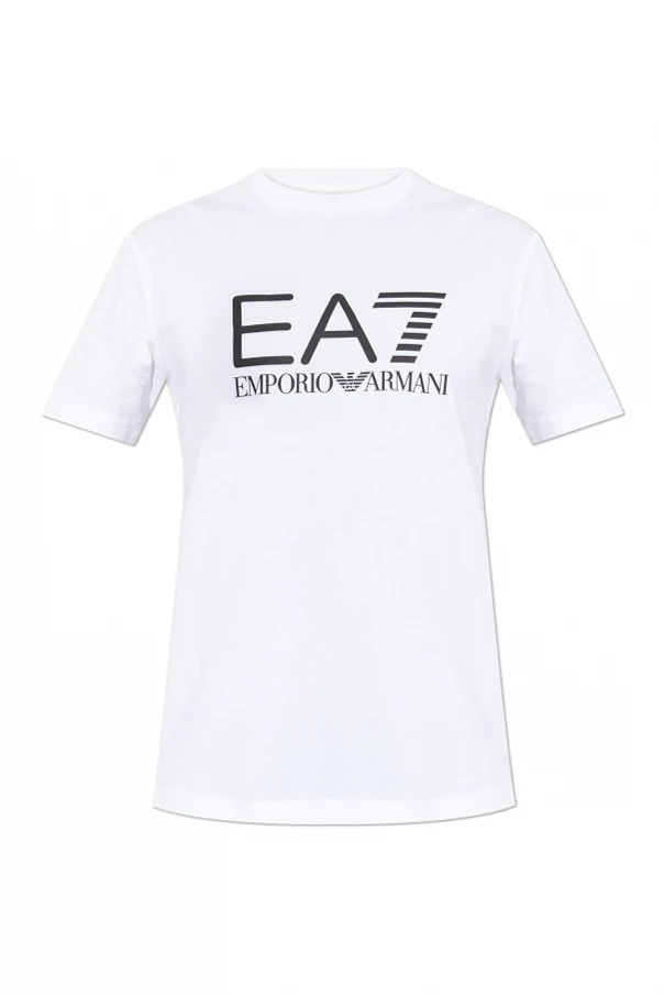 BIAŁY  T-shirt z nadrukowanym logo
