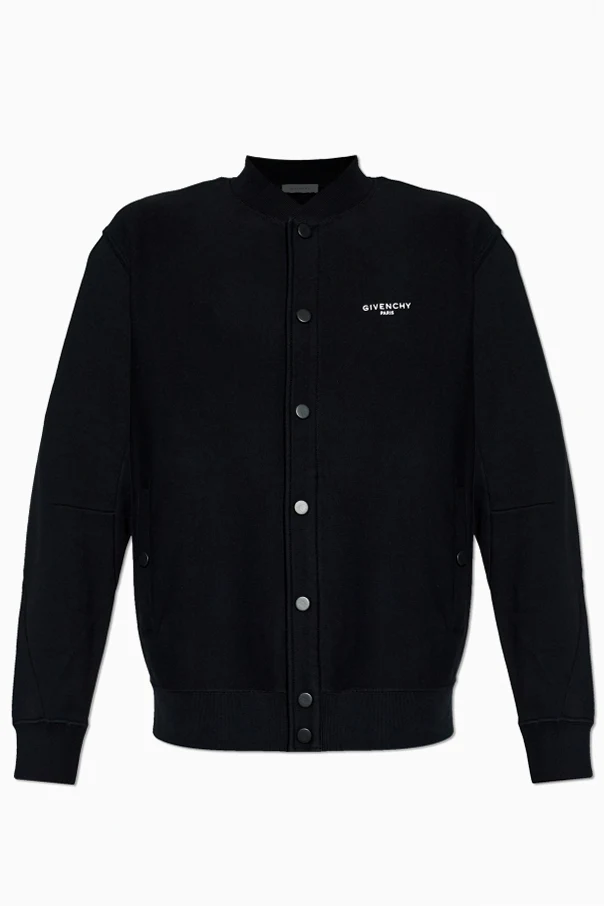 SCHWARZ Sweatshirt mit gesticktem Logo