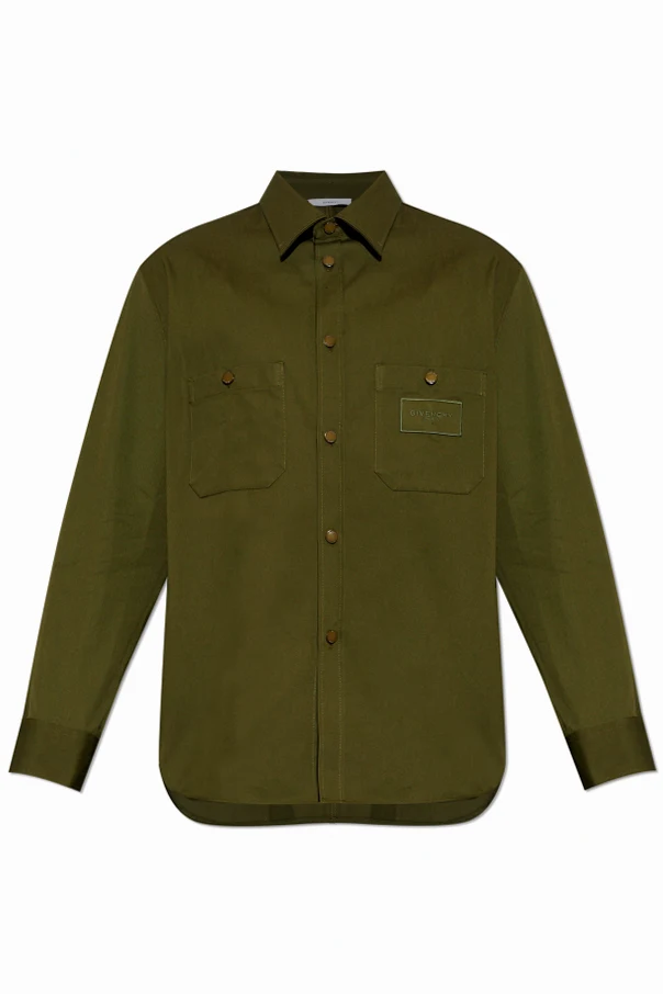 GREEN Shirt with embroidered logo