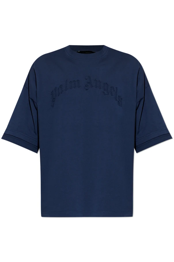 NAVY BLUE T-shirt with embroidered logo