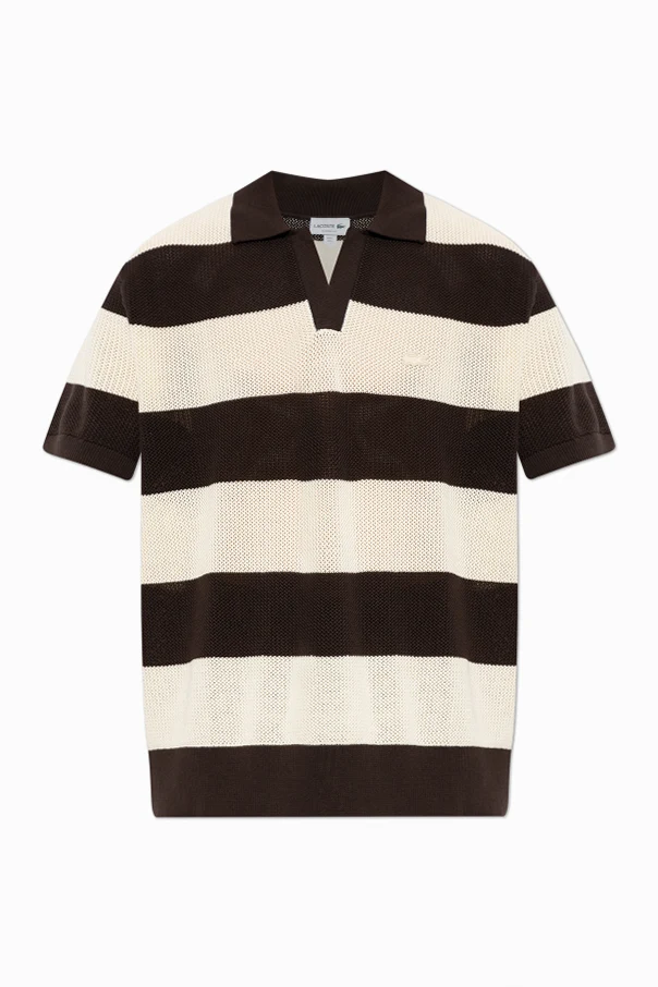 BROWN Striped polo