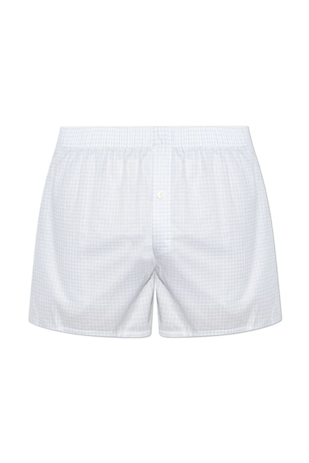 light blue Plaid Pattern Boxer Shorts