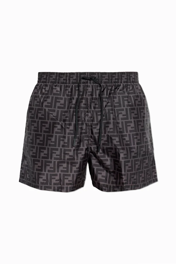 SZARY Szorty kąpielowe z logo