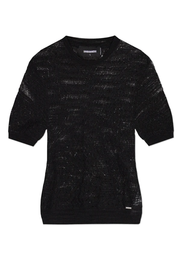 SCHWARZ Transparenter Pullover