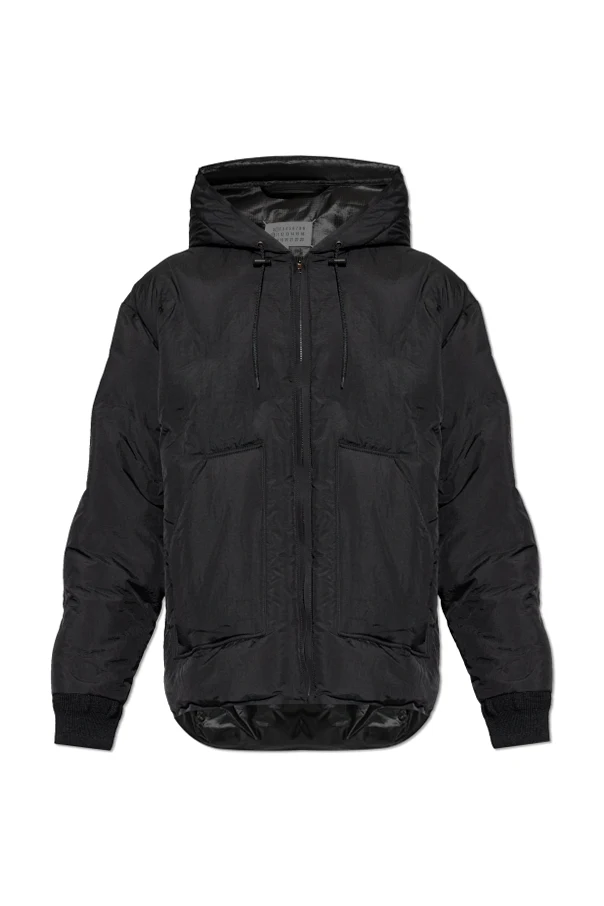 SCHWARZ Gefütterte Jacke mit Kapuze