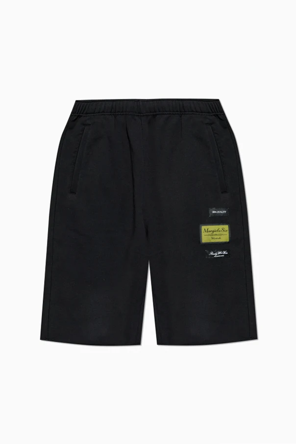 SCHWARZ Shorts mit Logo