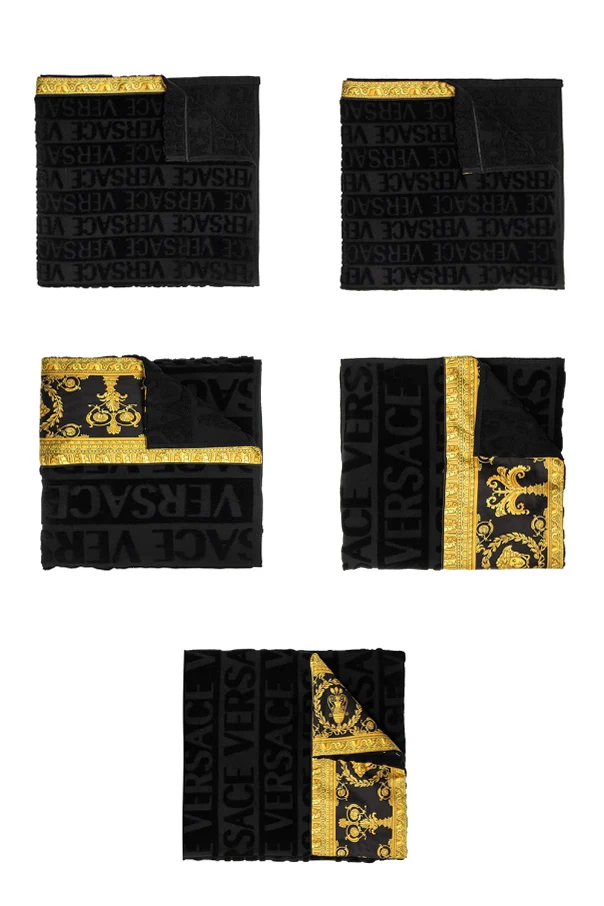 BLACK Set of five towels