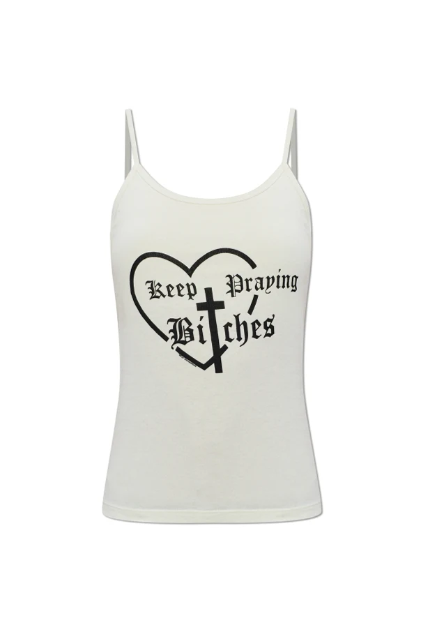 WEISS Ärmelloses Top