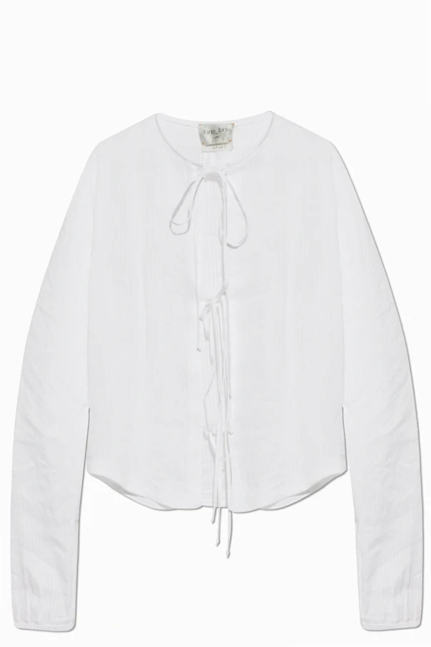 WEISS Top mit langen Ärmeln