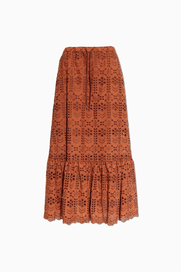 BROWN Openwork skirt