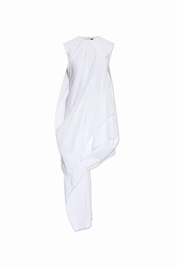 WHITE Asymmetrical dress "Traversin"
