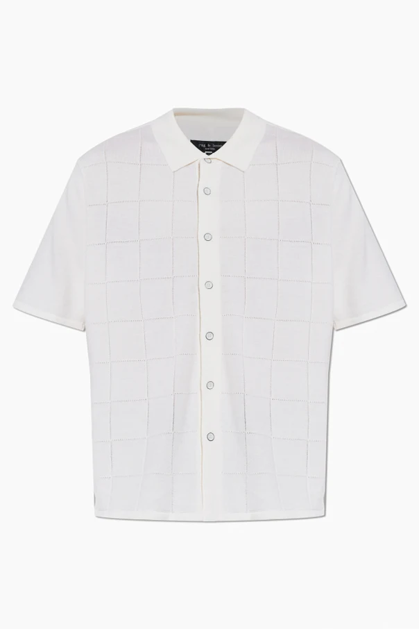 cream Knit short-sleeve shirt