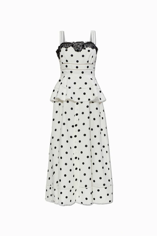 WHITE Sleeveless dress with peplum