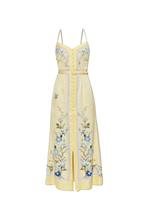 YELLOW  Floral print dress
